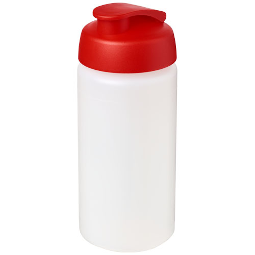 Gourde publicitaire de sport 500ml Baseline® Translucide et Rouge